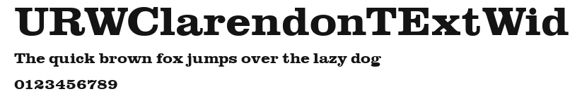 URWClarendonTExtWid Preview
