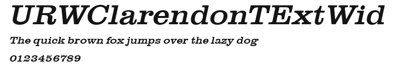 URWClarendonTExtWid Preview