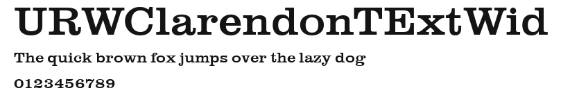 URWClarendonTExtWid Preview