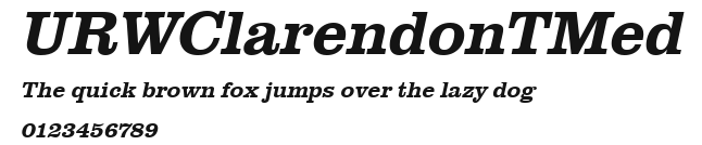 URWClarendonTMed Preview