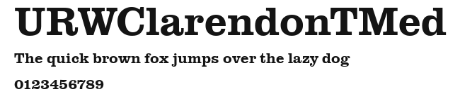 URWClarendonTMed Preview