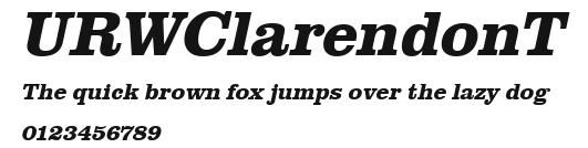 URWClarendonT Preview