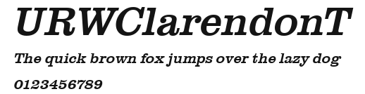 URWClarendonT Preview