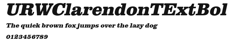 URWClarendonTExtBol Preview