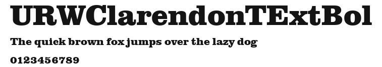URWClarendonTExtBol Preview
