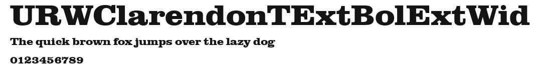 URWClarendonTExtBolExtWid Preview