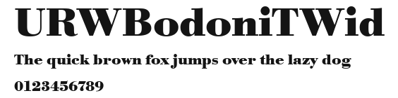 URWBodoniTWid Preview