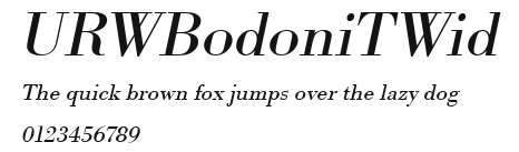 URWBodoniTWid Preview