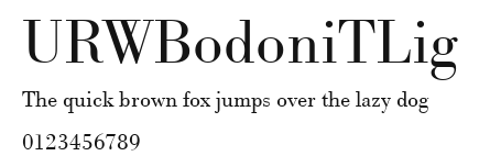 URWBodoniTLig Preview