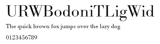 URWBodoniTLigWid Preview