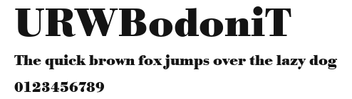 URWBodoniT Preview