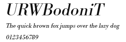 URWBodoniT Preview