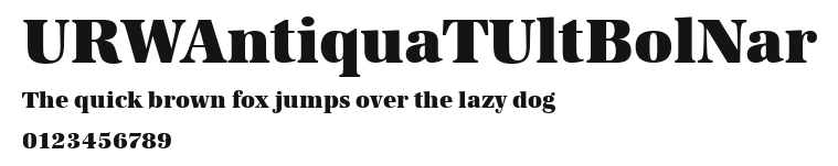URWAntiquaTUltBolNar Preview