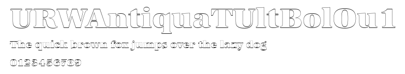 URWAntiquaTUltBolOu1 Preview