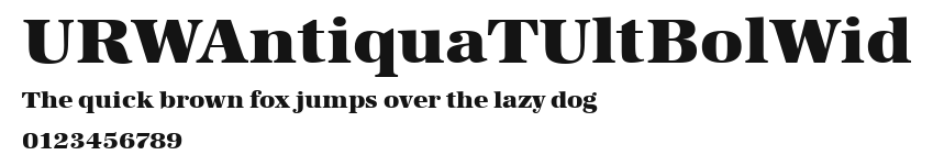 URWAntiquaTUltBolWid Preview