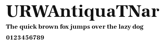 URWAntiquaTNar Preview