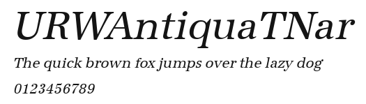URWAntiquaTNar Preview