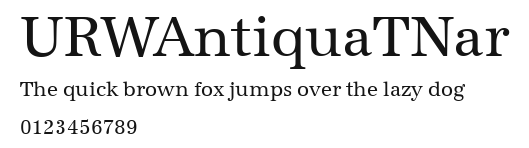 URWAntiquaTNar Preview