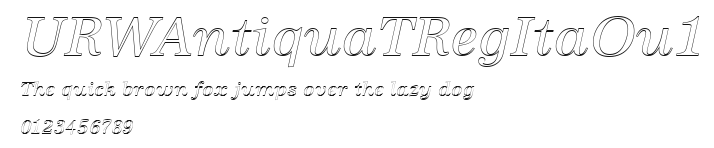 URWAntiquaTRegItaOu1 Preview