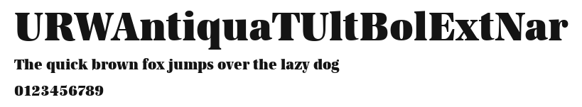 URWAntiquaTUltBolExtNar Preview