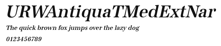 URWAntiquaTMedExtNar Preview
