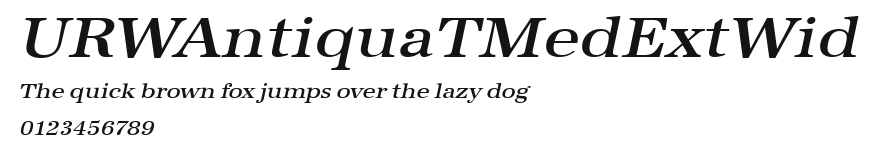 URWAntiquaTMedExtWid Preview