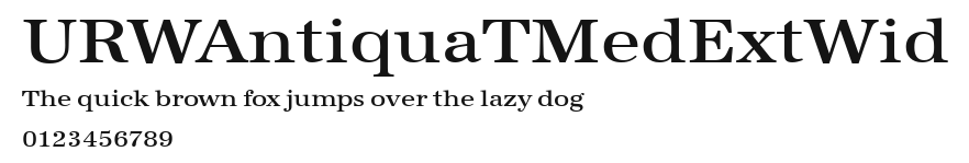 URWAntiquaTMedExtWid Preview