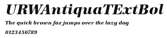 URWAntiquaTExtBol Preview