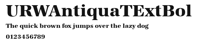 URWAntiquaTExtBol Preview
