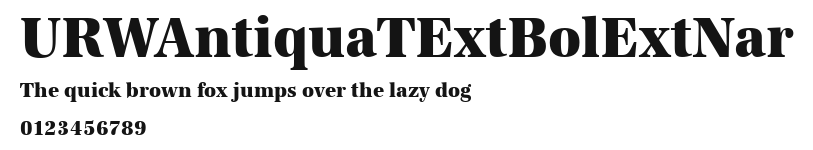 URWAntiquaTExtBolExtNar Preview