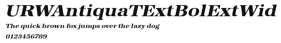 URWAntiquaTExtBolExtWid Preview