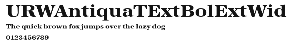 URWAntiquaTExtBolExtWid Preview