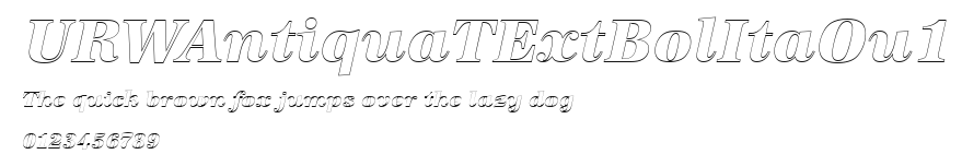 URWAntiquaTExtBolItaOu1 Preview