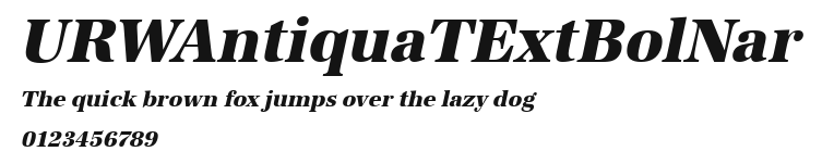 URWAntiquaTExtBolNar Preview