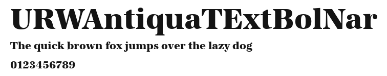 URWAntiquaTExtBolNar Preview