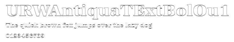 URWAntiquaTExtBolOu1 Preview