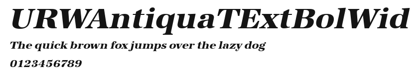 URWAntiquaTExtBolWid Preview