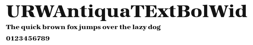 URWAntiquaTExtBolWid Preview