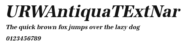 URWAntiquaTExtNar Preview