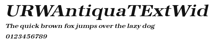 URWAntiquaTExtWid Preview