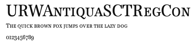 URWAntiquaSCTRegCon Preview