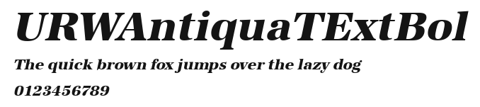 URWAntiquaTExtBol Preview