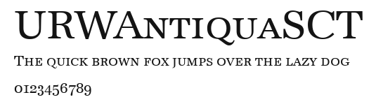 URWAntiquaSCT Preview