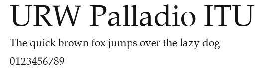 URW Palladio ITU Preview