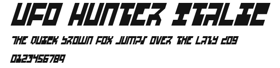 UFO Hunter Italic Preview