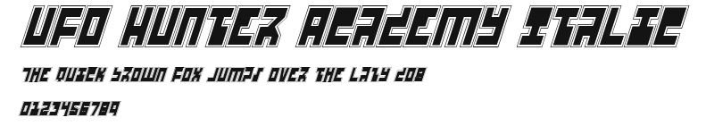UFO Hunter Academy Italic Preview