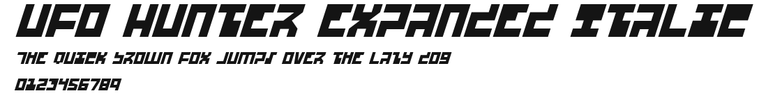 UFO Hunter Expanded Italic Preview