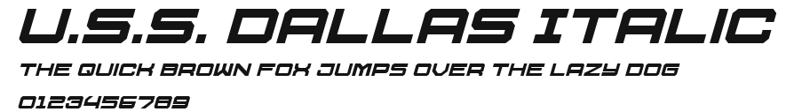 U.S.S. Dallas Italic Preview