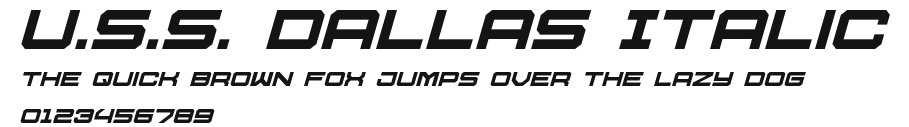 U.S.S. Dallas Italic Preview