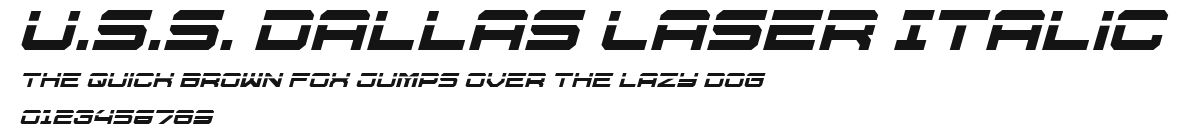 U.S.S. Dallas Laser Italic Preview